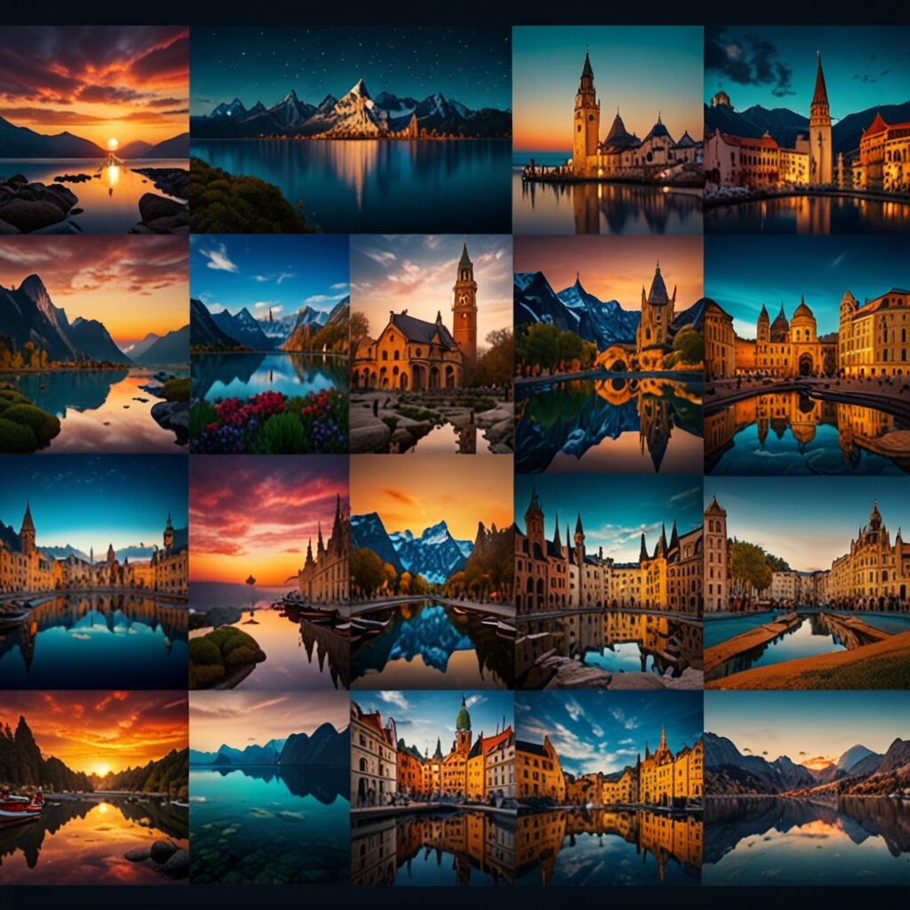 Lens filter set for excellent color effects